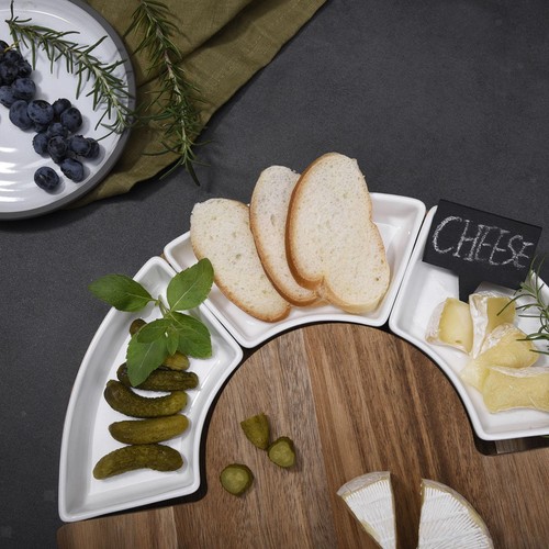Käsebrett mit Messern, Servierplatte aus Holz für Partys, Feiern, Zuhause - Bild 2 von 7