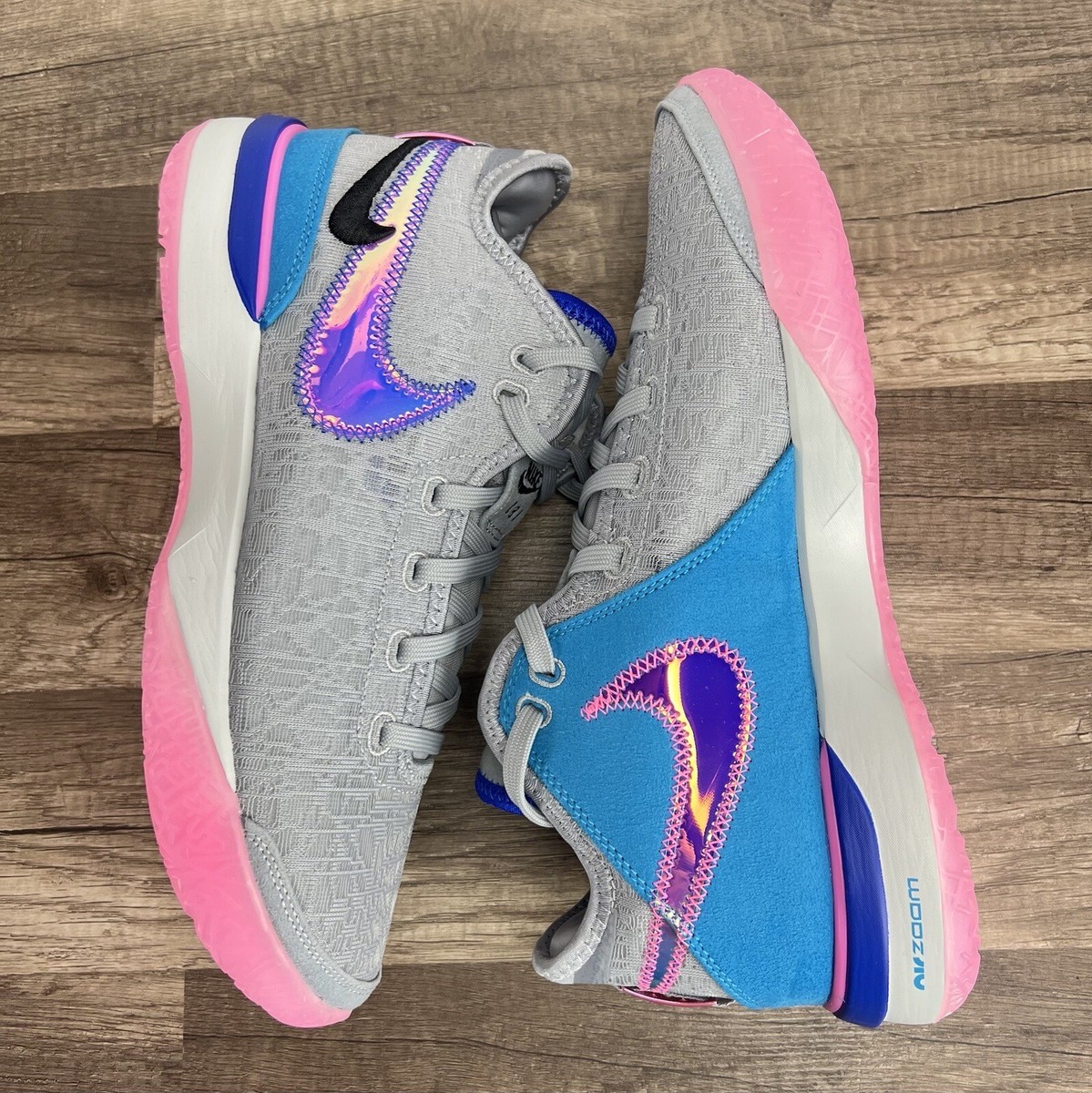 Nike Zoom LeBron NXXT Gen Wolf Grey Blue Lightning Pink