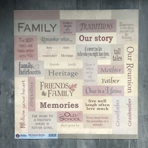 Carson-Dellosa 12x12 OLD SCHOOL QUOTES Vellum- Friends Family Tradition Together