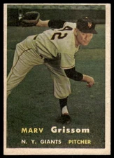 1957 Topps #216 Marv Grissom New York Giants EX-EXMT 43846