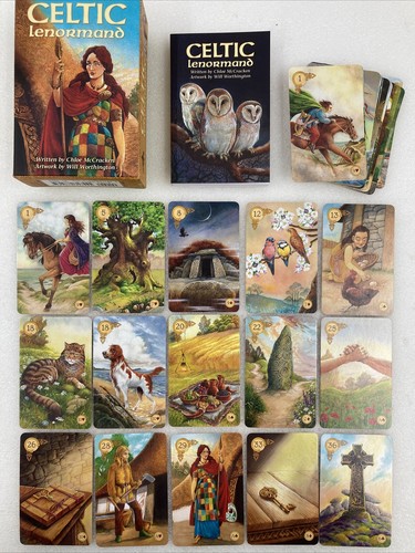 Celtic Lenormand Tarot 45 Card Oracle Deck And Book Set *Factory Sealed Box* - 第 2/12 張圖片