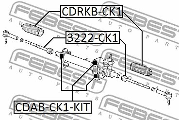 CDAB-CK1-KIT FEBEST Mounting, steering gear for CADILLAC,CHEVROLET,GMC