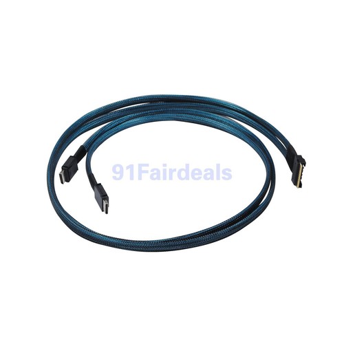 PCI-E5.0 MCIO SFF-8654 8I 74P to 2X Oculink SAS SFF-8611 4I Server Adapter Cable - Picture 3 of 7