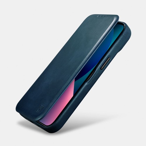 For iPhone 14 Pro Max ICARER Genuine Leather Card Slot Magnetic Folio Flip Case - Picture 34 of 35