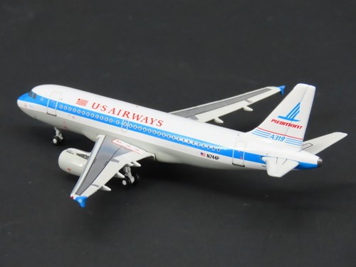 1:400 Scale Gemini Jets GJPDM682 Die-Cast US Airways Airbus A319 Aircraft N744P - Picture 6 of 14
