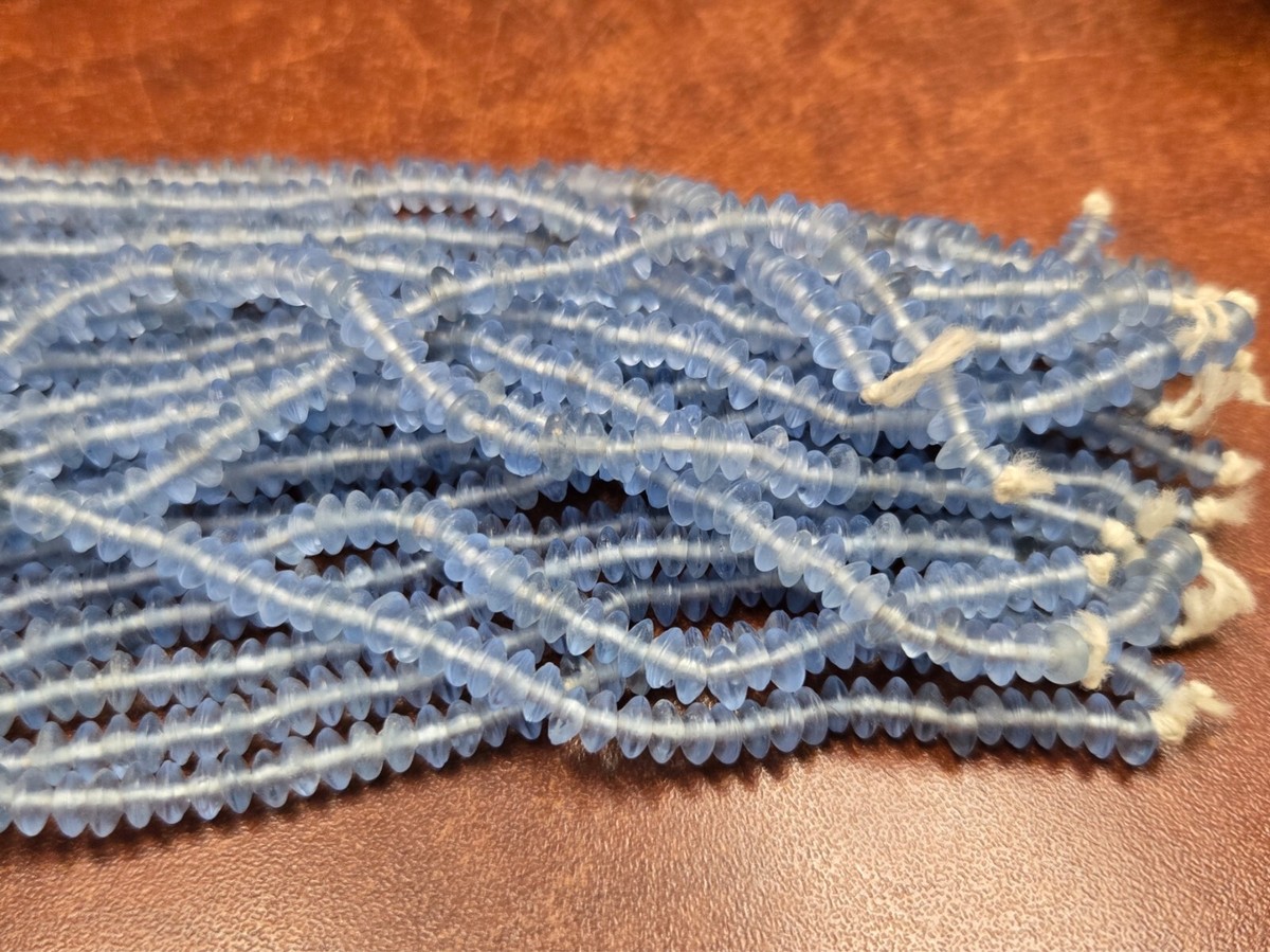 45 STRANDS BLUE GLASS BEADING BEADS 4mm #A269 | eBay