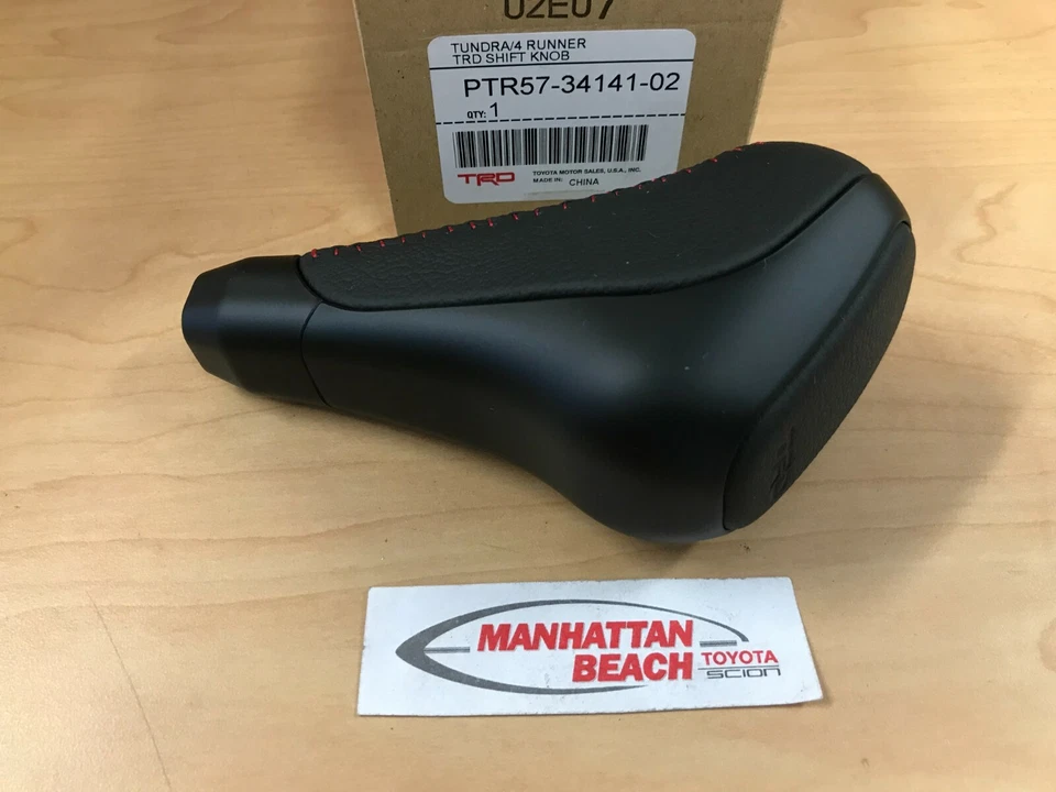 FOR 2015-2024 4RUNNER & 2014-2021 TUNDRA TRD BLACK LEATHER SHIFT KNOB Foto 4 de 4