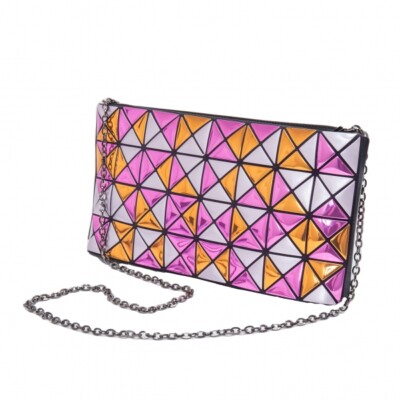 BAO BAO ISSEY MIYAKE Gusseted Metallic Chain Bag(K-122121