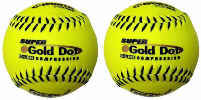 NEW SET OF 2 SOFT BALLS  Worth Sports SYCO Super Gold Dot W00610536 Softball#560