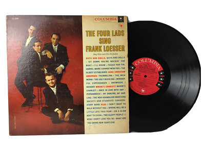 The FOUR LADS - Sing Frank Loesser~12  LP COLUMBIA  CL-1045--original ''6 eye''