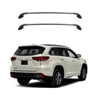 Barres de toit croisées compatibles avec rails latéraux encastrés Toyota Highlander XLE 2014-2019 noir