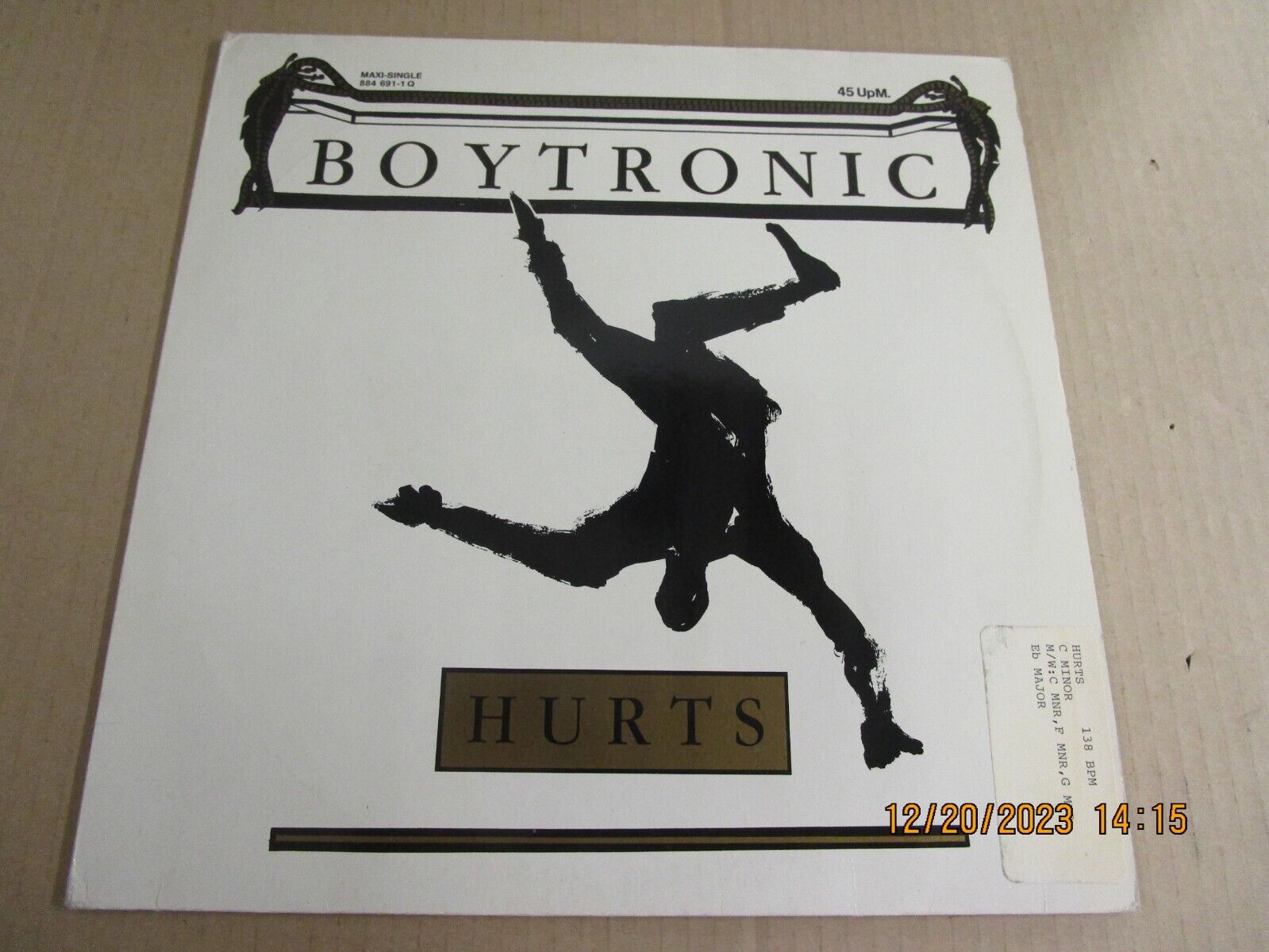 BOYTRONIC Hurts 12" Used Mercury Records/Phonogram Germany 1986 Synth Pop Disco