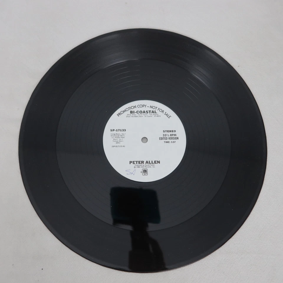Peter Allen Bi Coastal PROMO SINGLE Vinyl Record Album Foto 3 de 4