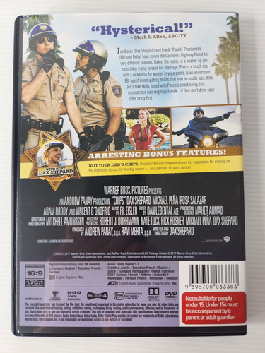 CHIPS (DVD, 2017) Dax Shepard Michael Pena - Region 4 Free Post - Picture 2 of 5