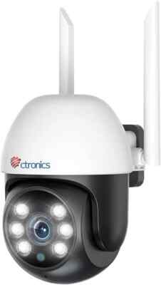 Ctronics 600C - Überwachungskamera Aussen WLAN, 350°/90° Schwenkbar, Personenerk