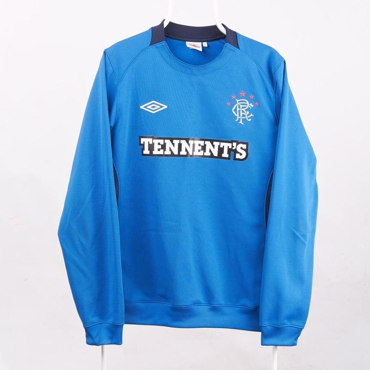 Vintage Rangers FC Football Drill Training Sweatshirt Shirt Umbro Tennents  Large