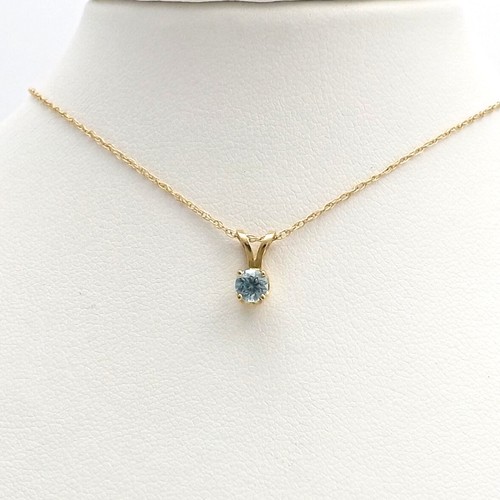 New 14k Gold Blue Topaz December 