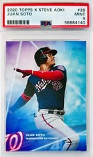 2020 Topps X Steve Aoki Collab Juan Soto #26 Low Pop Limited PR PSA 9 💎