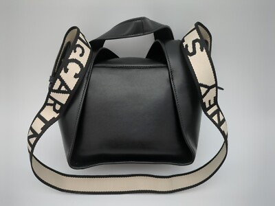 STELLA MCCARTNEY Logo Punching Handbag Crossbody Bag Black