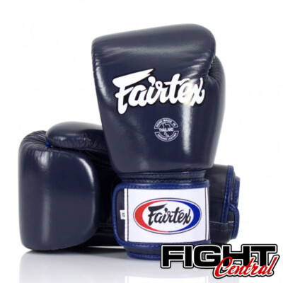 Fairtex Universal Leder Boxhandschuhe - blau - KOSTENLOSER VERSAND - Muay Thai, MMA