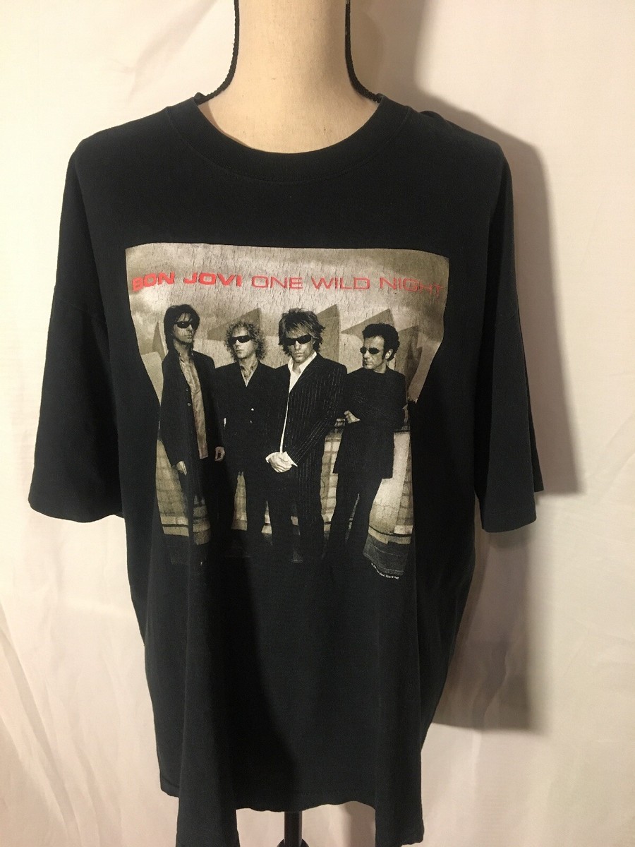 BON JOVI TシャツONE WILD NIGHT WORLD TOUR L Bon Jovi One Wild Night World Tour Concert T-shirt black Size XL