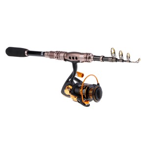 Ultralight Spinning Fishing Reel And Rod Combo Travel Fishing Rod Kit Ebay