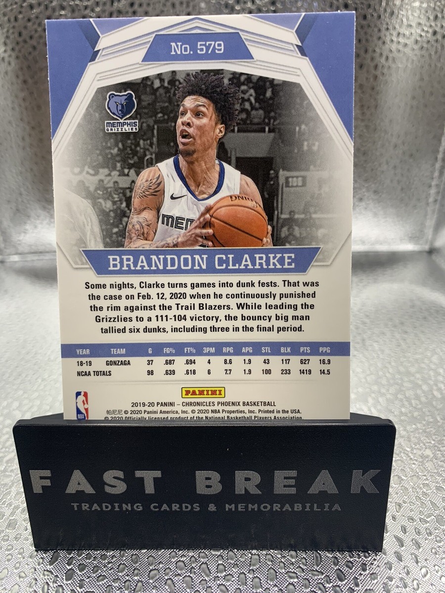 2019 PANINI CHRONICLES BRANDON CLARKE 579 MINT RC BASKETBALL