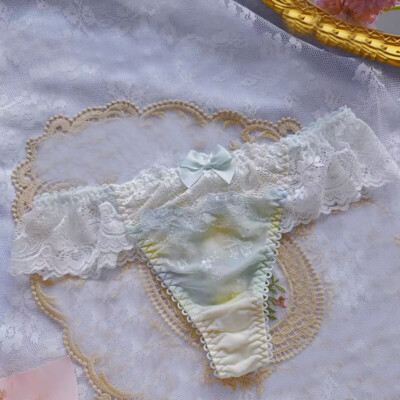 Lolita Girls Lace Panties Thongs T-back Japanese Bow Sexy Cute Underwear Panty