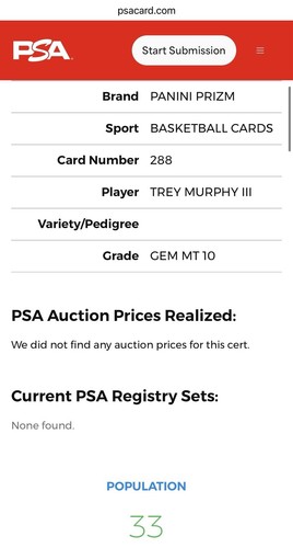 Trey Murphy 2021-22 Prizm Rookie PSA 10 lot 6! #288 Disco, Cracked Ice, 75th, RC - Picture 17 of 18