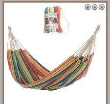 New 2 Person Outdoor Living Hammock With Set-up Kit & Storage Tote