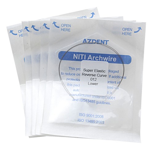 10X AZDENT Dental Orthodontic Super Elastic NITI Reverse Curve Round Arch Wire - Picture 4 of 5