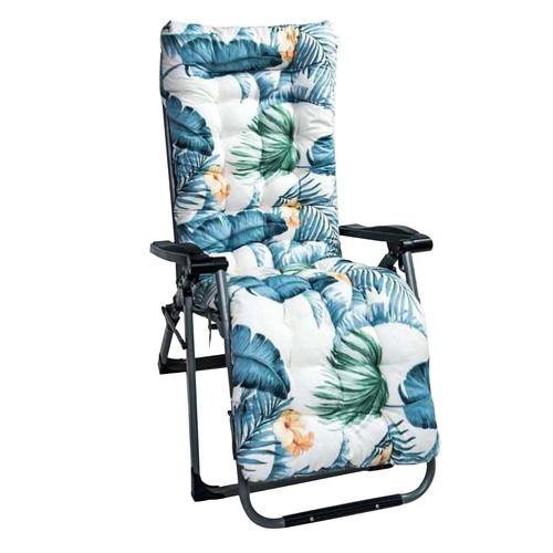67"Lounge Chair Cushion Tufted Soft Outdoor Rocking Seat Deck Chaise Pad W/ Ties - Picture 14 of 75