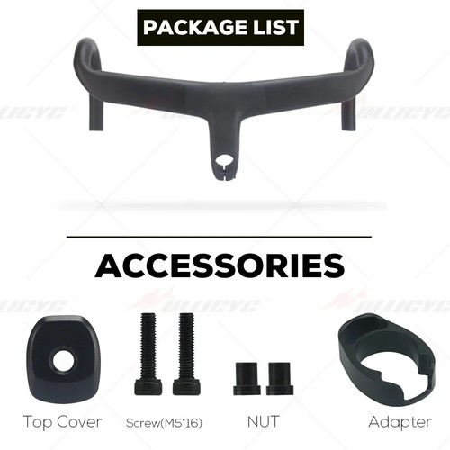 Road Bicycle Carbon Integrated Handlebar Internal Cable Routing 28.6mm 380-440mm - Picture 6 of 43