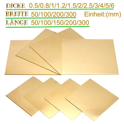 Messingblech 0.5mm-6mm Messingplatte  CuZn37 Ms 63  Zuschnitt wählbar Blech  - Bild 1 von 4