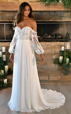 long sleeve off the shoulder pink dress Blushing Pink Long Wedding Dresses Off-the-shoulder Long Sleeve Wedding  Gowns SEW001