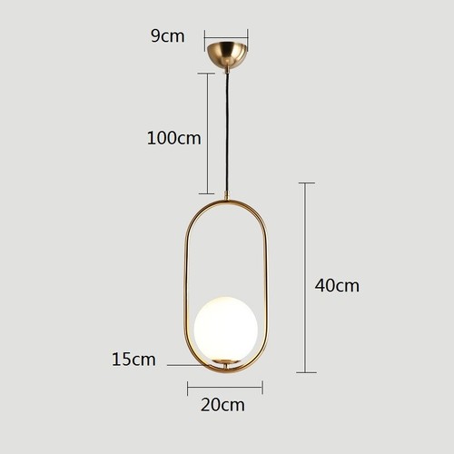 Glass Pendant Light Bar Lamp Room LED Chandelier Lighting Kitchen Ceiling Lights - Picture 2 of 12