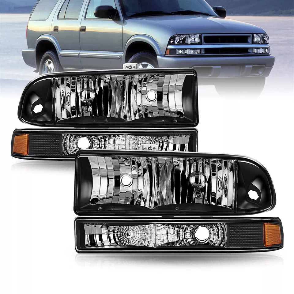 Juego de faros de montaje aptos para camioneta Chevy S10/Blazer 1998-2004 (2) Foto 4 de 4
