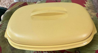 Vintage Tupperware Harvest Gold Vegetable Rice Steamer Strainer MISSING STEAMER