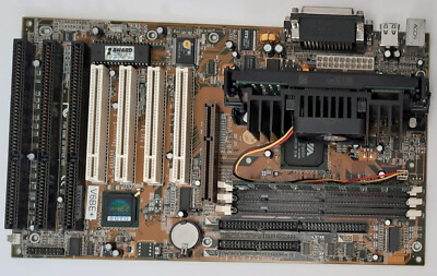 SOYO SY-V6BE+ Slot 1 AGP ISA retro Mainboard + Pentium II 400MHz + 128MB RAM