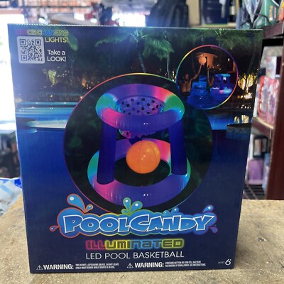 PoolCandy 2 or More Players Illuminated Floating LED Pool Basketball Set