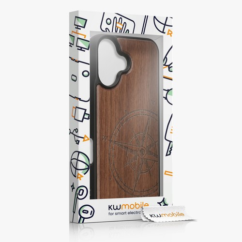 Wooden Case for Apple iPhone 16 Navigational Compass - Picture 7 of 9