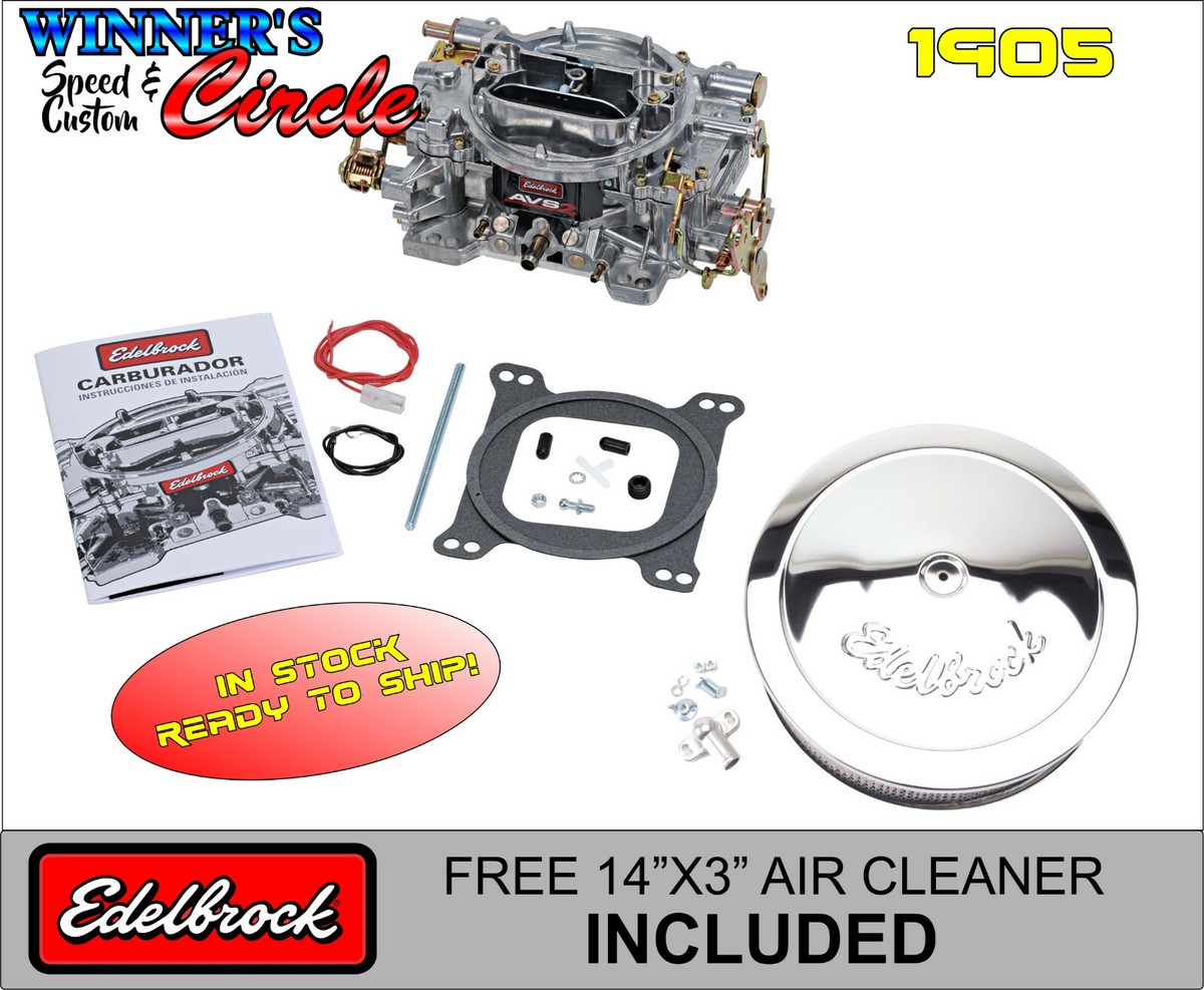 Edelbrock 1905 AVS2 Series Manual Choke 650 CFM Square Bore w