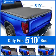 TYGER T1 Soft Roll-up Tonneau Cover for 19-24 Silverado/Sierra New 5'10" Bed