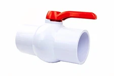 1" Inch New PVC Ball Valve Inline Socket Slip x Slip Schedule 40 Solvent