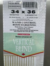 2 PACK Lotus  Windoware Verticals Blinds 34 X 36 Room Darkening, White