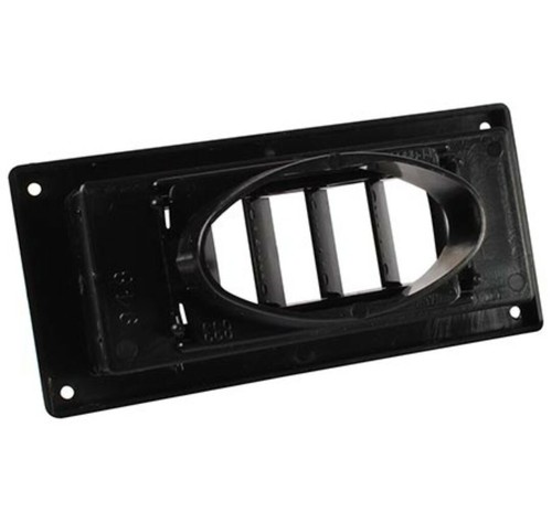 Ventilación de tablero automotriz - Louvre rectangular 146 mm x 86 mm negro - conducto ovalado - Imagen 2 de 2