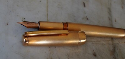 Kugelschreiber Stift Jacques HERBIN Pl. Gold Finish Brossee - M - Design Superb