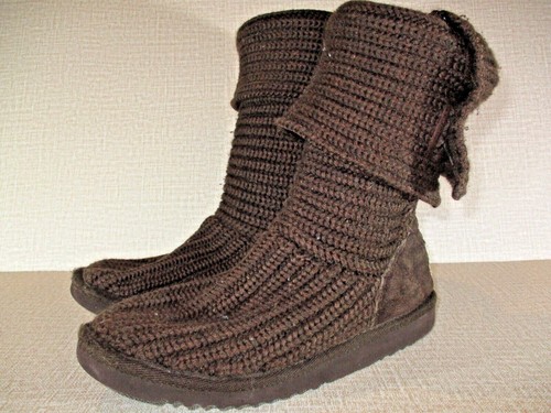 UGGs Australia Classic Cardy Sweater Boots - Women's Size 3 - Brown/Chocolate - Picture 4 of 9
