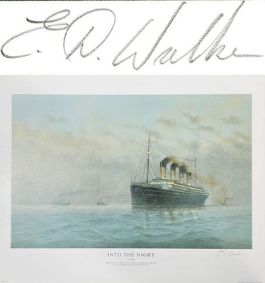 ''Into The Night'' Print hand signed by artist Edward D. Walker - 1997 circa A