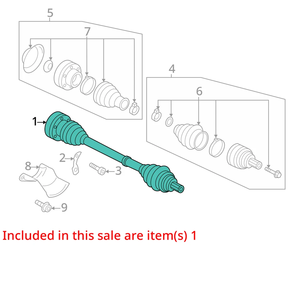Eje eje trasero para AUDI S4 6737700 10-14 Foto 3 de 4